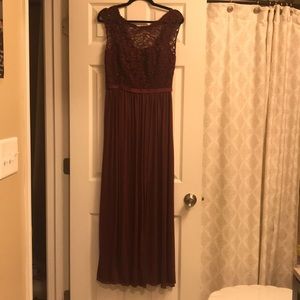 Wine colored bridesmaid dress